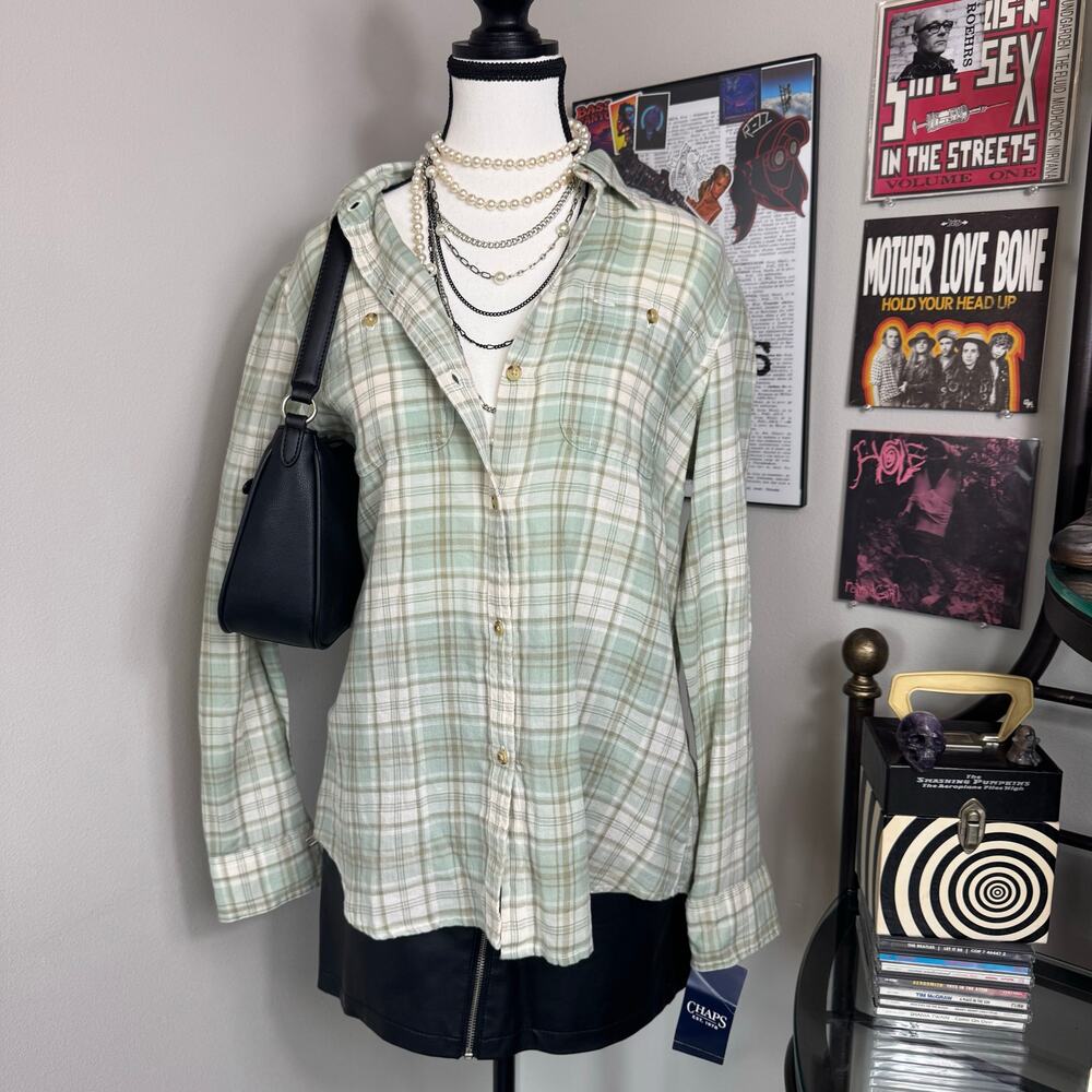 Chaps Plaid Button Down Shirt